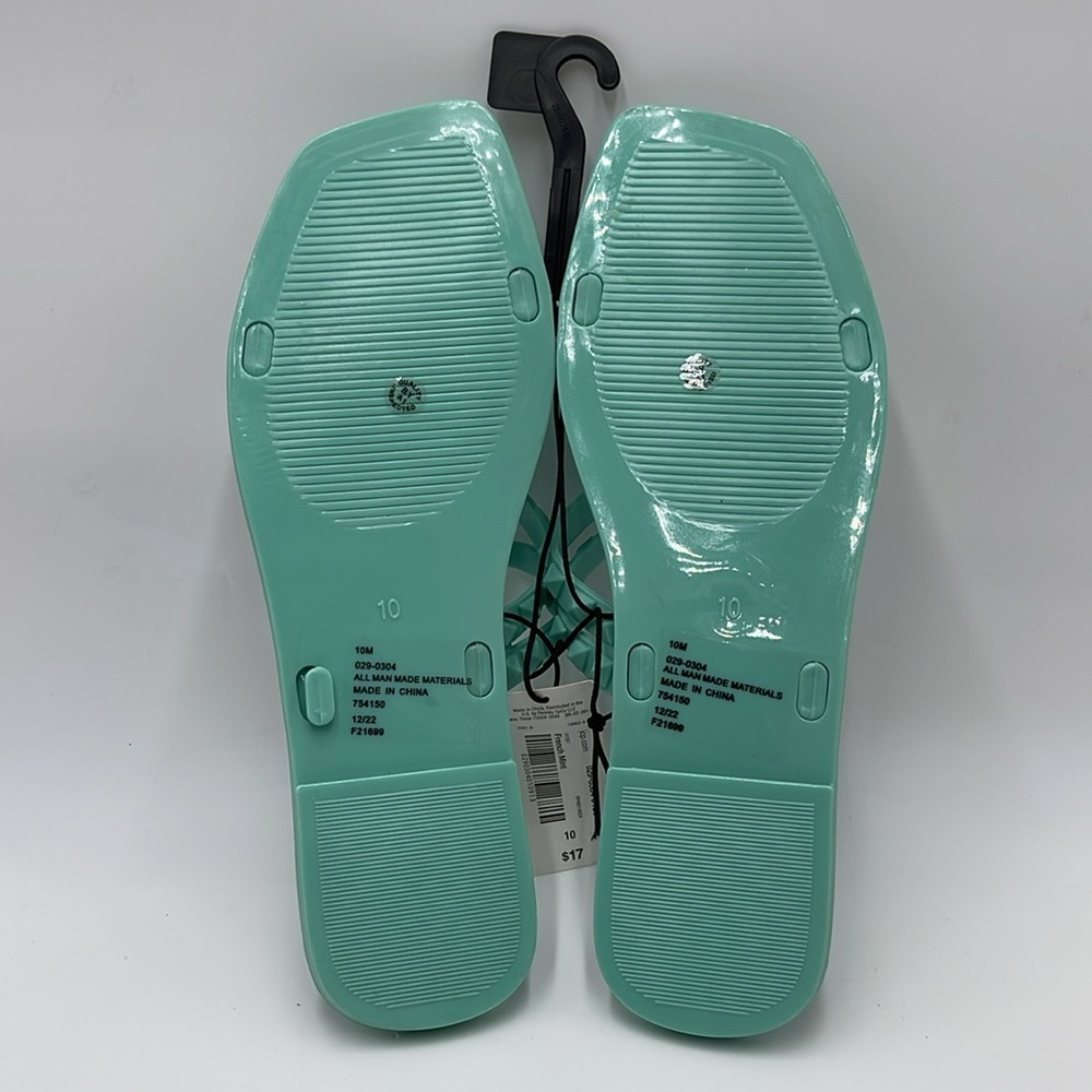NWT Mixit Women’s Green Jelly Flip-Flops - Size 10 - Picture 4 of 7